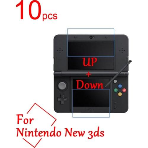 2in1 Ultra Clear/Matte/Nano anti-Explosion LCD Screen Protector Cover For Nintendo New 3ds Protective Film (5pcs UP+ 5pcs Down)
