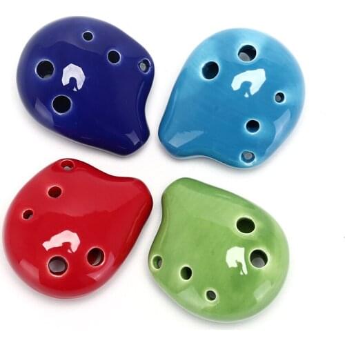 4 Colors Ocarina Flute 6 Hole Soprano C Ceramic Flauta Ocarina of Time Mini Ocarina Flutes Kids Toy Musical Instruments