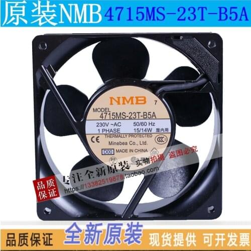 New Genuine 4715MS-23T-B5A AC AC230V 15 / 14W bearing fan 12CM 12038