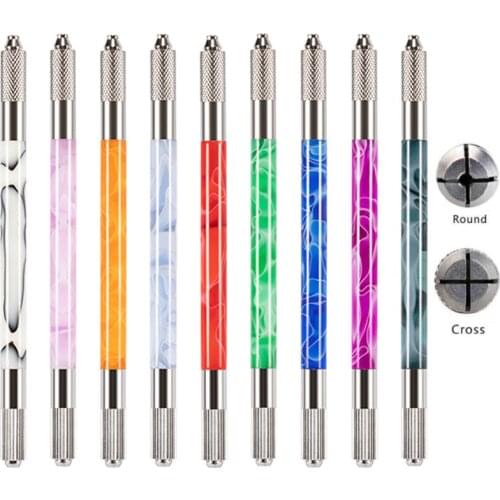 5pcs New Double Head Microblading Pen Manual Tattoo Machine Needle Blade Permanent Makeup Embroidered Eyebrow Lips Accessories