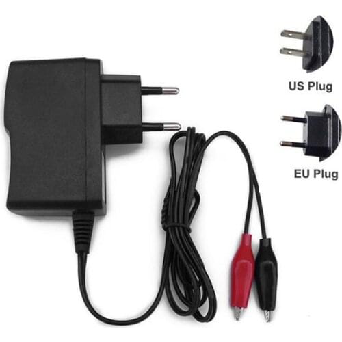 DC 16.8V 0.6A 600mAh AC Power Charger Adapter with Alligator Crocodile Clip for Motorcycle Lead Acid Storage Battery Pack