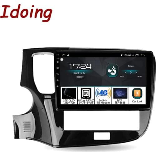 Idoing10.2"Car Android Radio Multimedia Player For Mitsubishi Outlander 3 III GF0W GF0W GG0W 2018-2021 GPS Navigation Head Unit