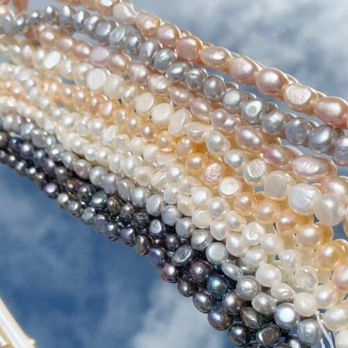 Natural Irregular White Pink Purple Freshwater Pearl Beads For Jewelry Making Pearl Beads DIY Earrings Bracelet Necklace 5-6mm