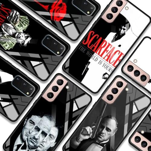 The Godfather Phone case For Samsung S21 S20 Ultra Plus FE S10e Lite S10 S9 S8 plus Glass Bumper Soft Fundas
