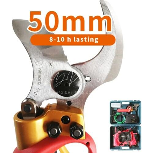 Electric Pruning Scissors Fruit Branch Pruner 50mm Pruning Shears 44V Lithium Battery Garden Pruner Power Tool