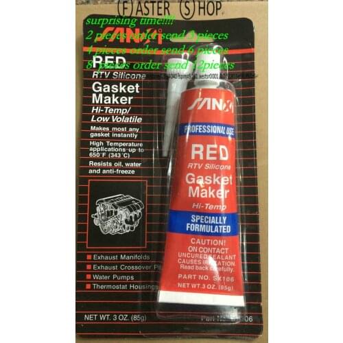 RED RTV SILICONE INSTANT GASKET CEMENT MAKER ADHESIVE SEALANT HIGH TEMP 85G