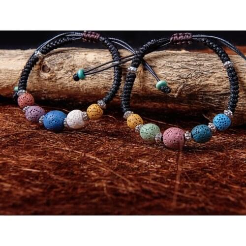 Colorful Lava Fashion Radiation Protection Pulseira Feminina New Design Stranger Things Bracelet for Women 3 Size Beads Bracelet