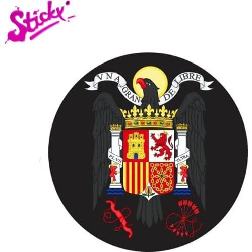 STICKY Car Accessories Spanish Coat Of Arms Eagle Car Sticker Decal Decor Motorcycle Off-road Laptop Trunk Guitar Vinyl Sticker