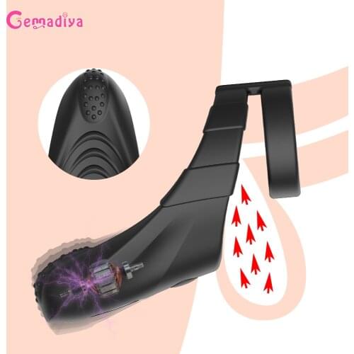 Male Masturbator Penis Vibrating Ring for Men Cock Ring Clitoris Stimulate Vibrator for Women Ring for Penis Adult Sex Toys Man