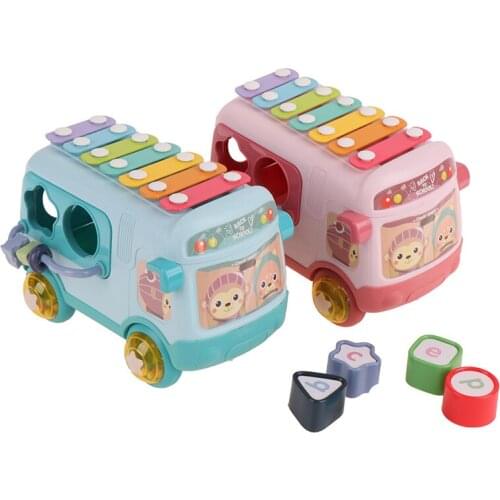 Musical Instrument Baby Rattles Mobiles Toys Xylophone Knock Piano Bus Beads Blocks Montessori Educational Toy For Children
