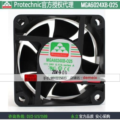 NEW Protechnic MGA6024XB-O25 6025 24V 0.17A frequency cooling fan