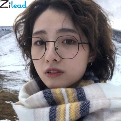 Zilead Metal Anti Blue Light Glasses Frame Polygon Men&Women Computer Games Goggles Eyeglasses Optical Spectacle