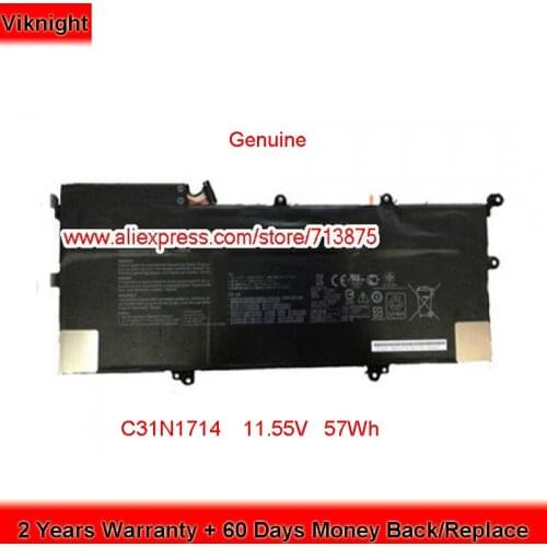 Genuine C31N1714 Battery for ASUS Zenbook Flip 14 UX461FA UX461FN UX461UA Series Laptop 11.55V 57Wh