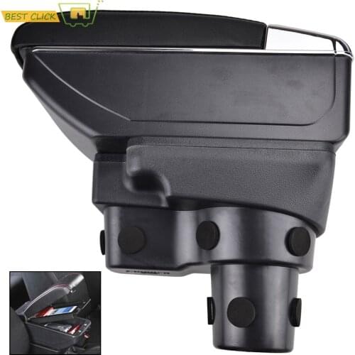 Car Armrest For Hyundai Solaris 2 Accent Verna 2017 2018 Centre Arm Rest PU Leather Center Console Storage Box Tray