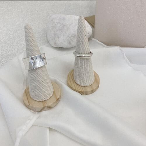 925 Sterling Silver Square Opening Rings for Women Men Geometric Smooth Rings Party Jewelry New