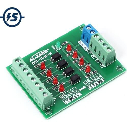 Optocoupler Isolator 5V to 24V PLC Signal Converter Level Voltage Board 4Bit Signal Level Voltage Converter Board