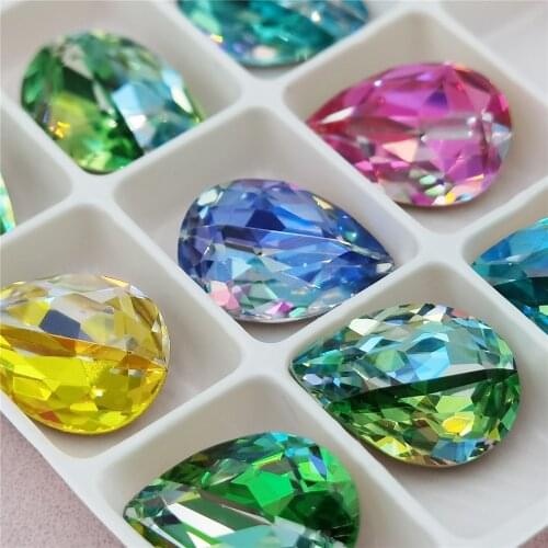 Rhinestones crystal Swarovsky Drop cristal strass loose crystals and stones Aquamarine LS for jewelry gifts DIY making accessori