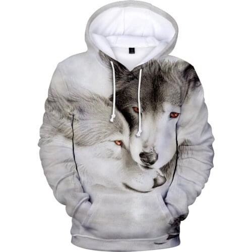 2021 hot Sale Beast Teen Wolf Men Hoodies Men/women Spring Autumn Wild Animal Sweatshirts Popular Print Wolf Hoodies Oversized