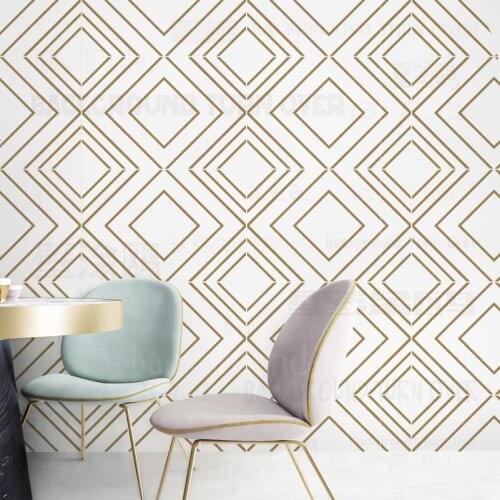 50cm 70cm Stencil Stencils For Walls Large Furniture Template Tile Paint Big Mandala Niche Square Linear Line Geometric S043