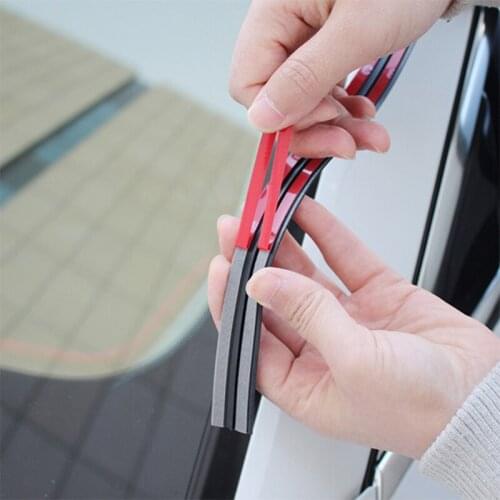 Auto Door Weatherstrip Front Rear Windshield Edge Sealing Strips Sticker Car Roof Protector Seal Noise Insulation Accessories