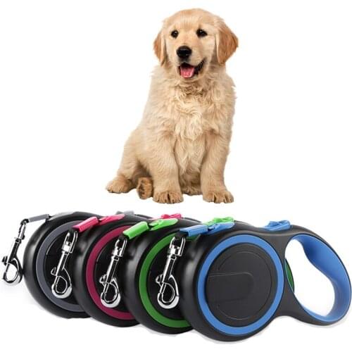3M/5M/8M Durable Dog Leash Automatic Retractable Nylon Dog Cat Lead Extending Puppy Walking Lead Dogs For Running Roulette