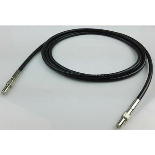 High Temperature VIS-NIR SMA905 D80 IR Spectrometer Silica Metal Core 1/2/3M 7.0mm Yellow Quartz Medical Fiber Optic Patch Cord