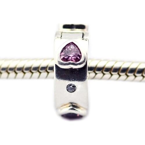 Fine Jewelry Making Explosion of Love Clip Fancy Pink 925 Sterling Silver Beads For Woman Fits Original 925 Silver Bracelets