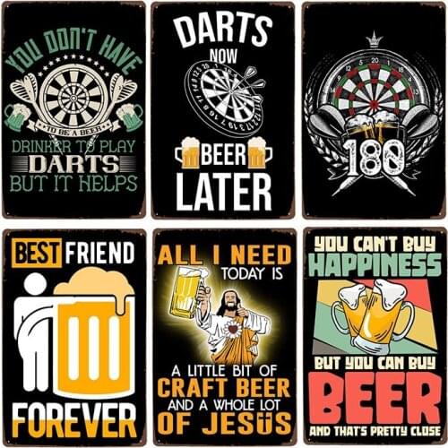 Tin Sign Retro Beer Logo Metal Poster Plaque Bar Cafe Ice Drink Club Vintage Wall Decoration Plate Home Decor 20x30cm