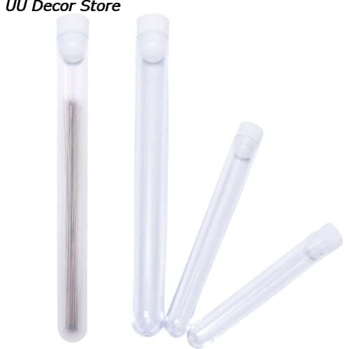 1Pcs Clear Plastic Embroidery Felting Sewing Needles Container Pin Needle Storage Tubes Bottle Holder Storage Cases