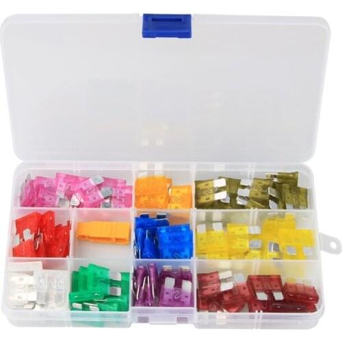 100pcs 3A- 40A Standard Blade Car Fuses Assortment Car Blade Fuse Auto Boat Motorcycle Fuse