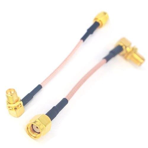 2 piece/lot RP-SMA Female to RP SMA Male Antenna Extension Pigtail Cable RG316 10cm