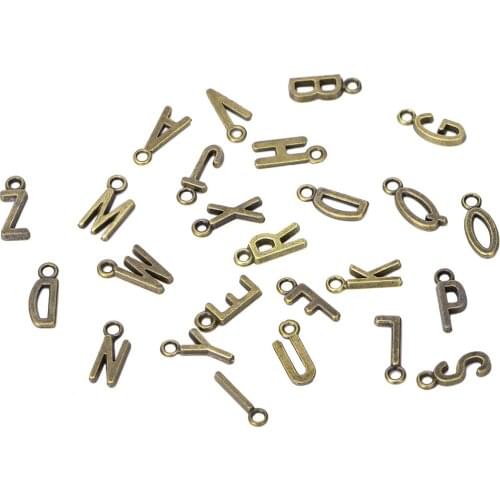 26 Letters European English Alphabet Letters A-Z Charms DIY Pendant Beads Fit Charms Bracelet Women Jewelry