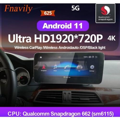 Fnavily Android 11 Car Radio For Mercedes Benz GLC X253 C Class W205 C180 C200 C220 C300 C350 NTG5.0 IPS navigation GPS 12.3"