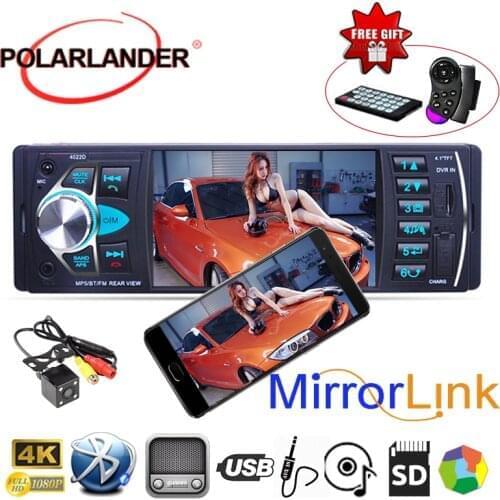 Mirror link Bluetooth Car Radio Autoradio 4.1 Inch MP5 Player FM Transmitter Radio Cassette Player
