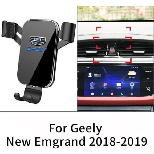 Car Mobile Phone Holder Mounts Stand GPS Bracket Phone Gravity Navigation Bracket For Geely New Emgrand 2018-2019 Car Styling