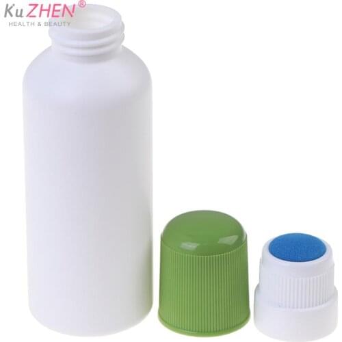 White 20/50/60/100ML Soreness Liquid Bottle With Sponge Applicator, Medicine Liquid Bottle With Blue Sponge Head High Quality