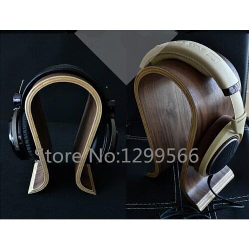 Free shipping high-quality Wood Headphones Stand U-type Walnut Wooden Headset Holder Earphone Display stand rack