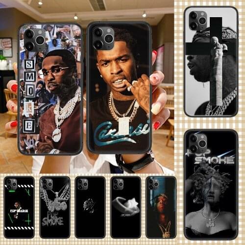 Rapper Pop Smoke Phone Case Cover Hull For iphone 5 5s se 2 6 6s 7 8 12 mini plus X XS XR 11 PRO MAX black luxury cell cover