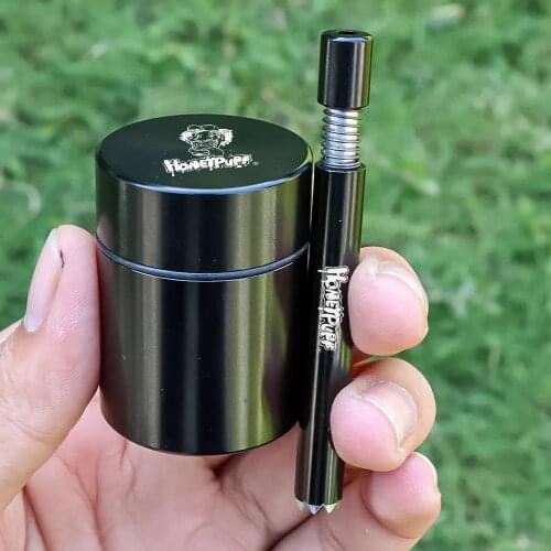 TOPPUFF Stash Jar 1.3 Inches Portable Storage Container Aircraft Aluminum Airtight Multi-Use Vacuum Seal Grass Tonic