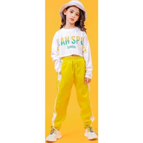 Children Hip Hop Clothing Dance Costumes for Girls Boys Competition Dancing Clothes Crop Tops Pants Jazz Ballroom Dancewear LJ