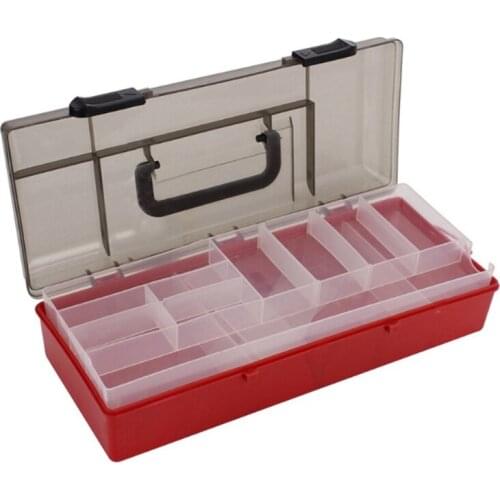 Double-layer Plastic Fishing Boxes Storage Case Organizer Container Large Capacity Boxes Fishing Tackle Fishing AccessoriesB