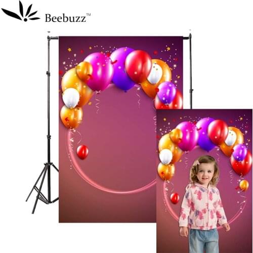 Colorful balloon halo background photography studio photophone red birthday or holiday celebration photo shoot