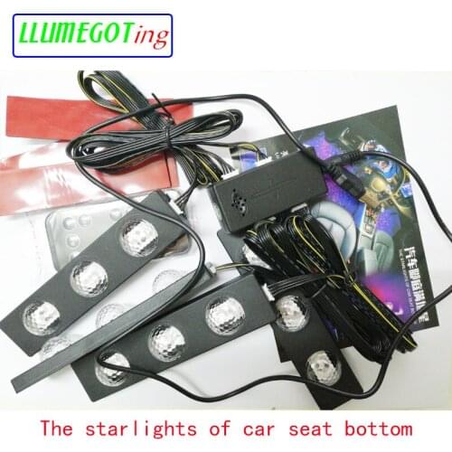 Voice Remote Control RGB Colorful Starlight Strip Light for Car Seat Bottom LED Atmosphere Starlight Interior Decorative Lamp