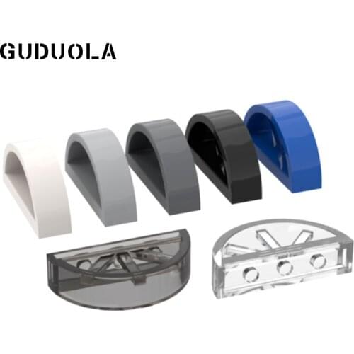 Guduola Window 1x4x1.3 Curved with Bars (20309) Frames/Windows/Walls and Doors MOC Building Block Toys Parts Brick 30pcs/LOT