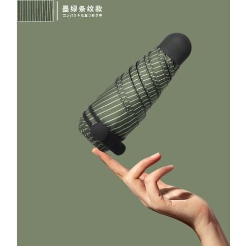 Pocket Umbrella Mini Half Fold Umbrella Womens Ultra Light Sunscreen Sunshade Umbrella Pocket Folding Sun Umbrella Rain L1