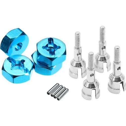 Wheel Conversion Set Axle & 12Mm Hex Dive Hub Turn 1/10 on Road for WLtoys 1/18 A959 A969 A979 A959B A969-B RC Car Upgrade Parts