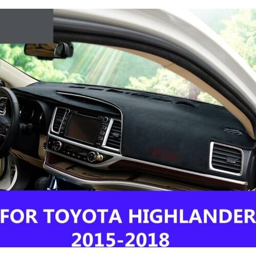 Dashboard Cover Mat Pad Sun Shade Avoid Light Dash Board Carpet Protector Interior decoration FOR TOYOTA HIGHLANDER 2015-2018