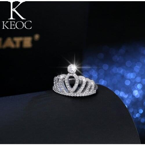Keoc Novelties 2021 Technology Luxury Crown Ring Bijoux Femme Wedding Dating Ring Jewelry Stores Costume Jewelry Bead Jewelry