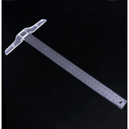 30cm 12'' Plastic Metric T Square Double Side Ruler Tool Measurement Measuring
