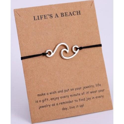 Ocean Waves Beach Adjustable Bracelets Conch Octopus Mermaid Beach Women Men Unisex Fashion Jewelry Summer Gift Drop Shipping